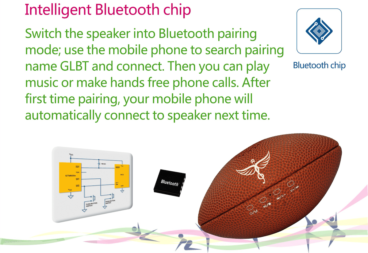 Loa hình quả bóng đá Mỹ Bluetooth mini di động