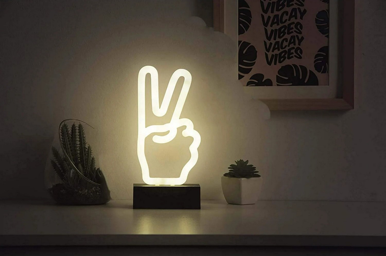 Logo neon phát sáng - Biểu tượng của hòa bình