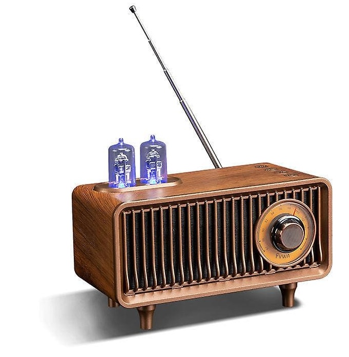 Đài phát thanh bluetooth bằng gỗ cổ điển retro