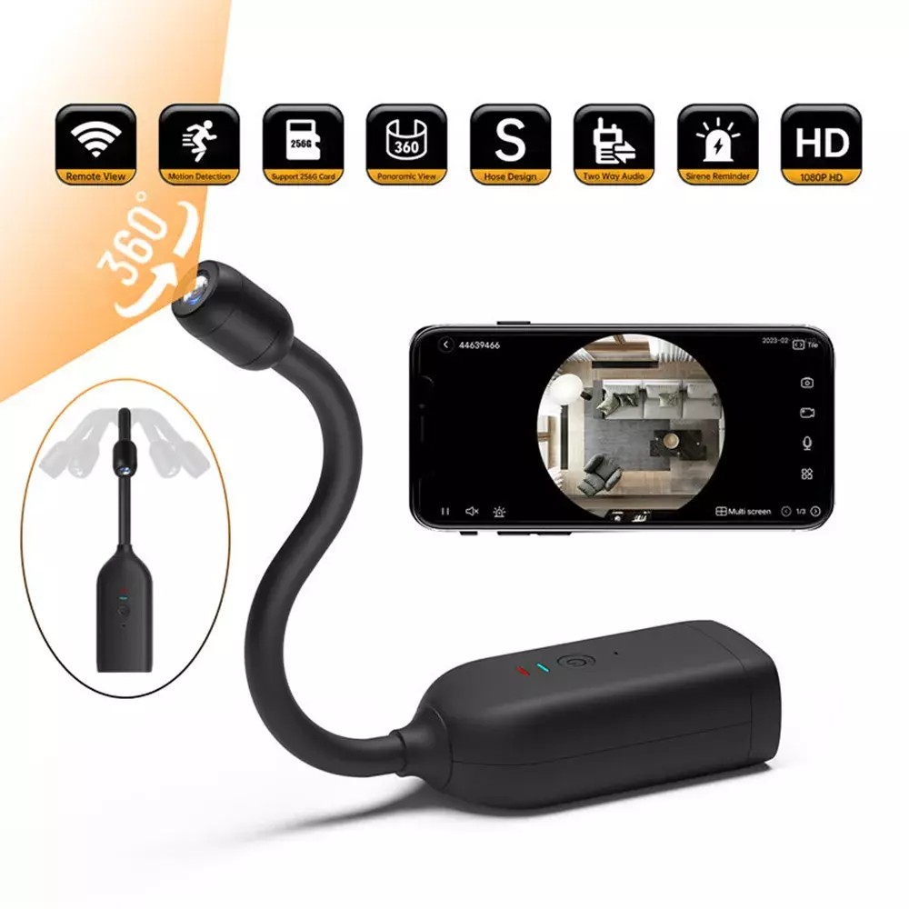 Camera cổ ngỗng wifi toàn cảnh Camera HD 1080P WIFI có thể xoay 360°