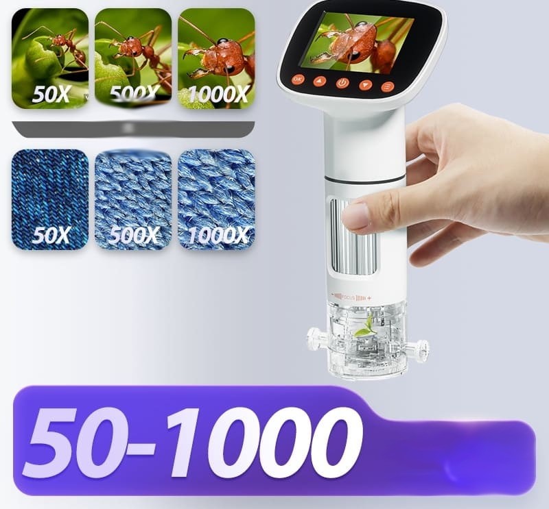 Kính hiển vi trẻ em dành cho trẻ em học sinh kính hiển vi có độ phóng đại 50-1000x