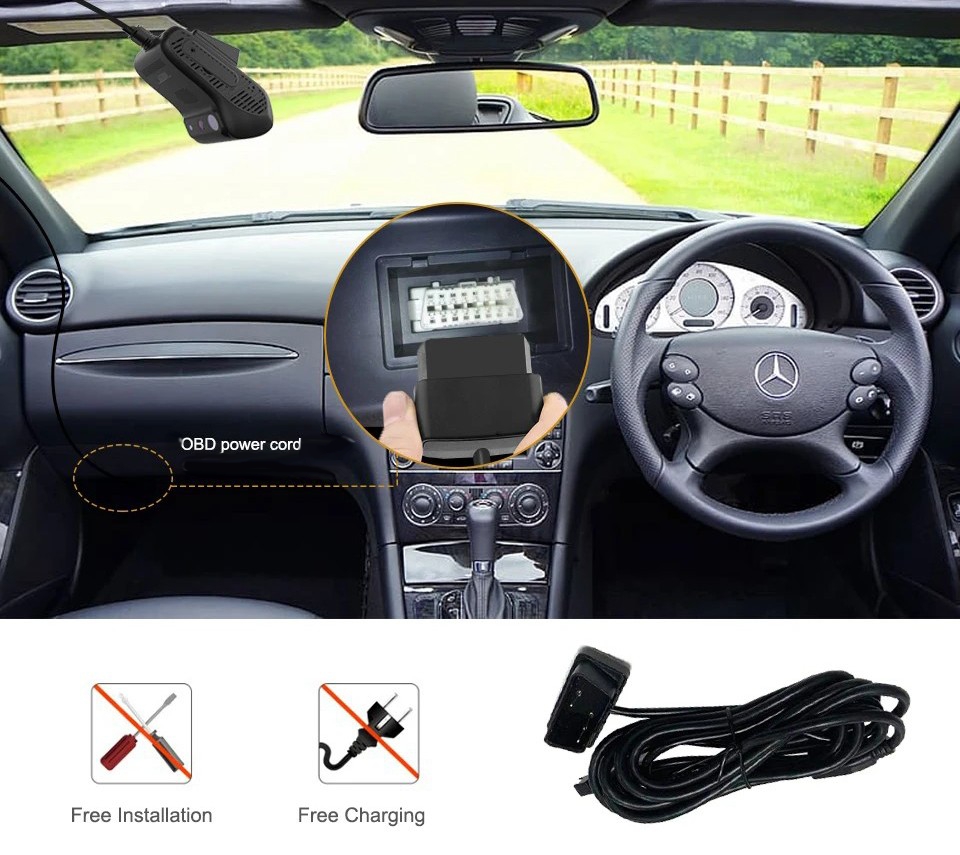 Cáp mở rộng camera obd nguồn cho xe hơi, camera xe hơi chuyên nghiệp